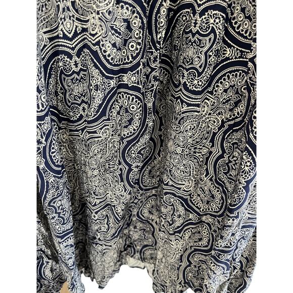 Torrid Womens 3 (3X) Sun Dress Midi Spaghetti Strap B/W Paisley Flowy NEW w/Tag - Picture 8 of 8